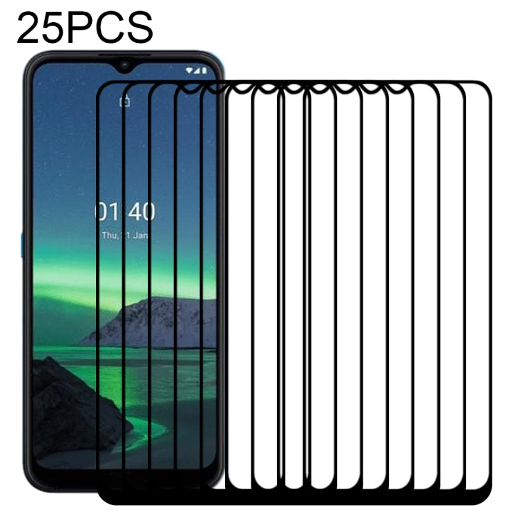 Tempered glass screen protector film set, full-screen coverage (25 pack)