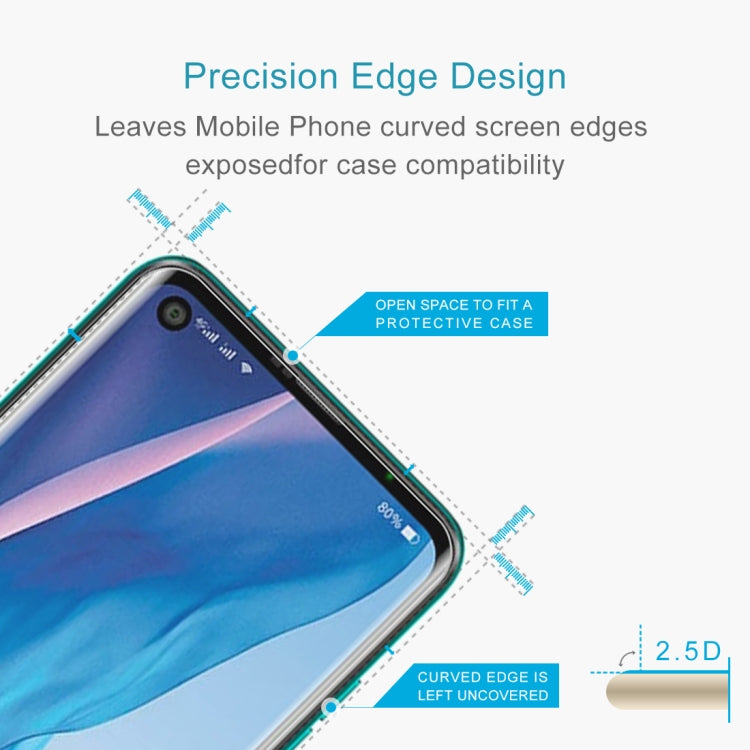 2.5D tempered glass screen protector with cutout design for case compatibility