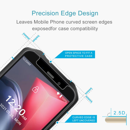 Tempered glass screen protector film for curved phone screen edges, 2.5D design