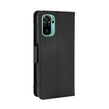 Black leather flip phone case with stitched back panel and button cutouts