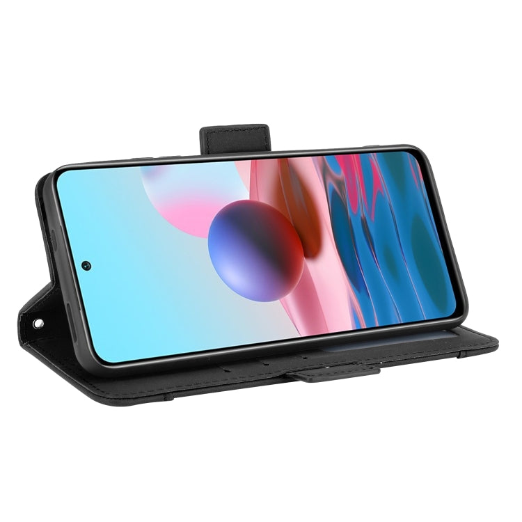 Black leather flip case folded out as a stand for phone screen viewing