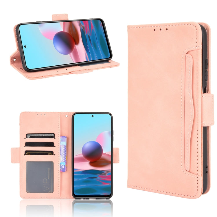 Light pink flip leather phone case with card slots and photo holder