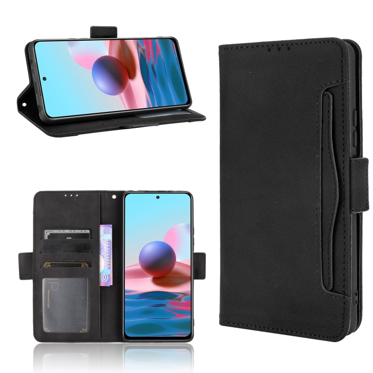 Black leather flip phone case with card slots, photo frame, and protective back cover