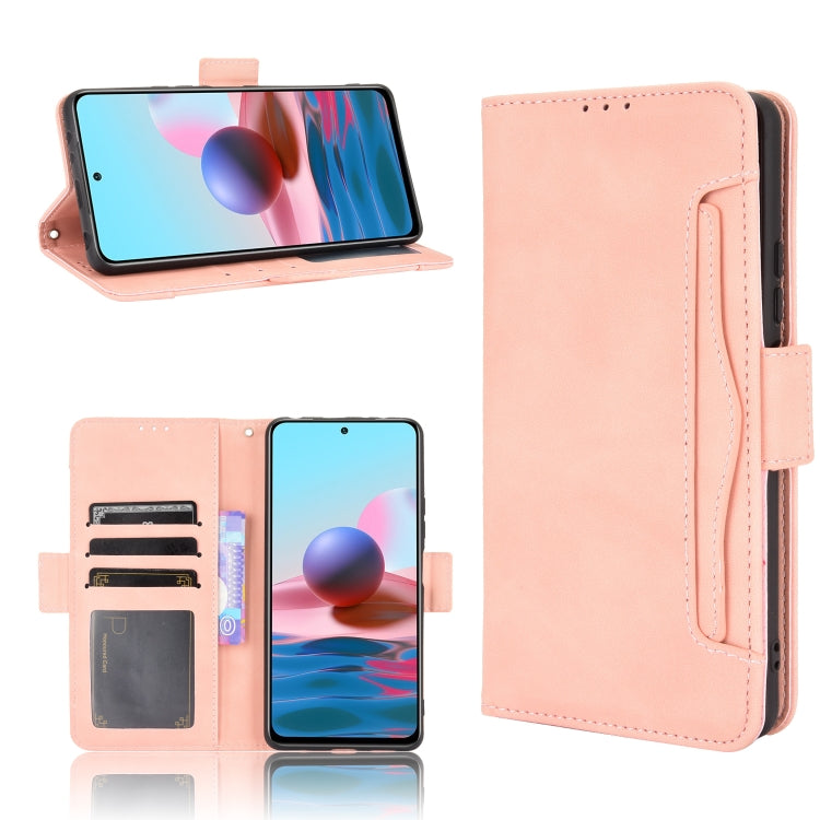 Light pink flip leather phone case with card slots and photo holder
