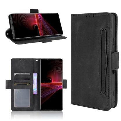 Black leather flip phone case with card slots and fold-out stand for screen viewing