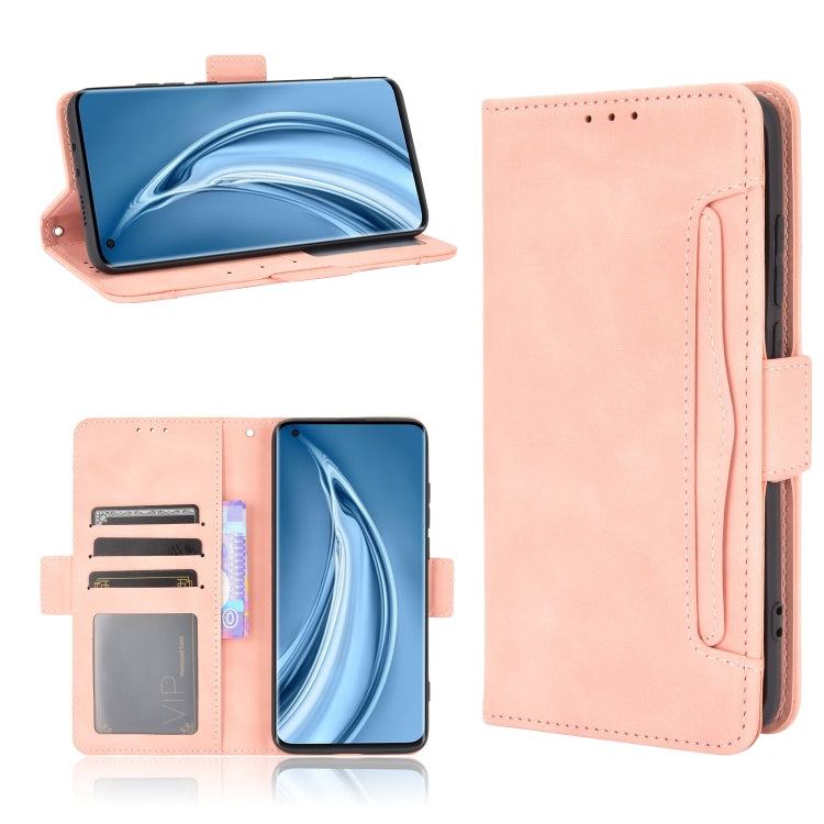 Pink horizontal flip leather phone case with card slots and viewing slot