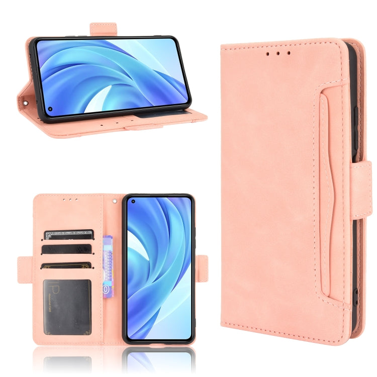 Pink flip leather phone case with card slots and holder, secure magnetic flap