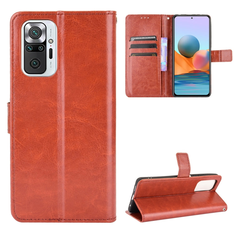 Brown leather-style phone wallet case with card slots and kickstand flip cover holder.