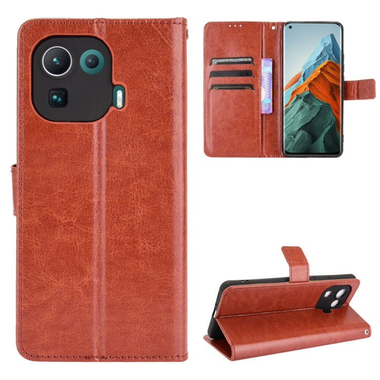Rust orange retro textured leather phone case with card slots and flip stand holder