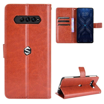 Orange-brown leather flip phone case with card slots and camera cutout; stand feature.