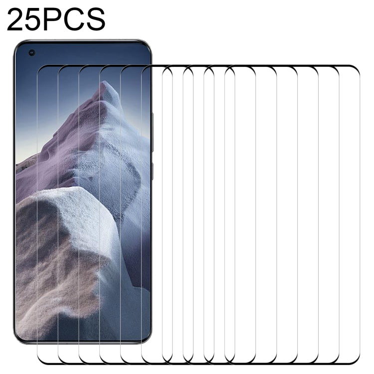 25-pack curved edge tempered glass screen protectors for smartphone screens