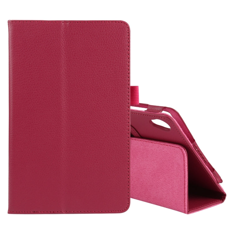 Rose red leather tablet flip case with kickstand and interior holder