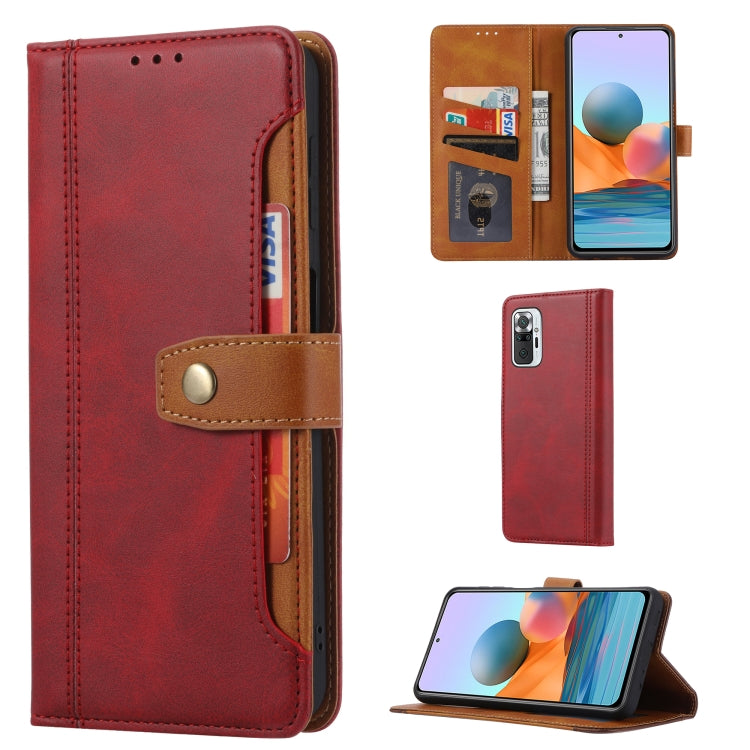 Red leather phone wallet case with card slots and snap clasp, flip cover.