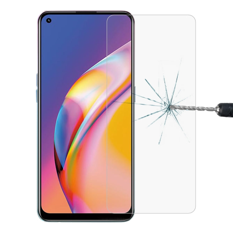 Full-face 2.5D tempered glass screen protector for OPPO phone, impact crack on film