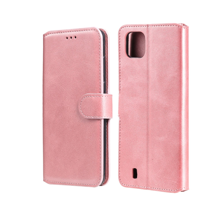Rose gold flip leather phone case with card holder flap and rear camera/port cutouts