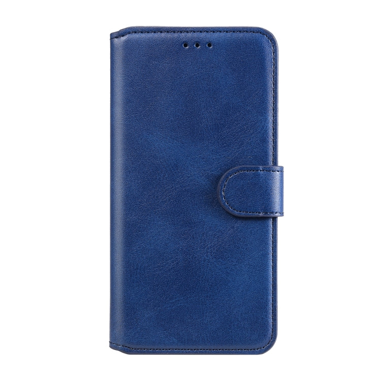 Blue flip wallet phone case with magnetic closure and inner card pocket holder flap