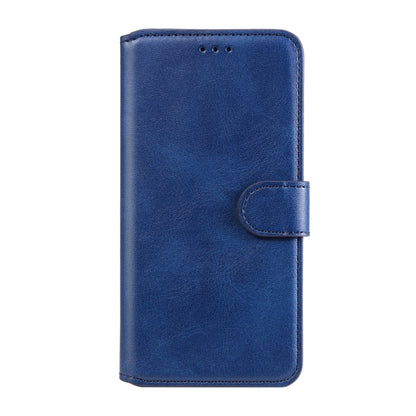 Blue flip wallet phone case with magnetic closure and inner card pocket holder flap