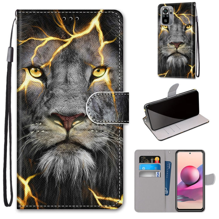Flip PU leather phone wallet case with gray cat face and yellow lightning, card holder and lanyard strap