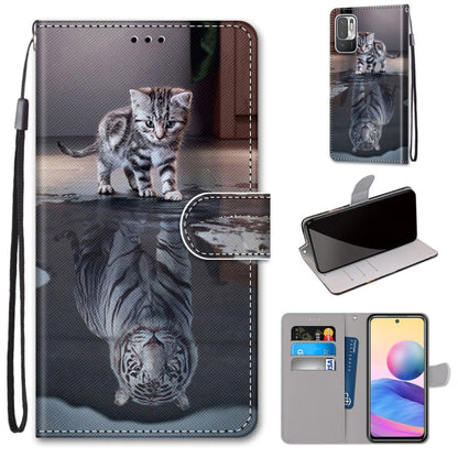 Gray cat portrait PU leather flip phone wallet case with card slots and strap