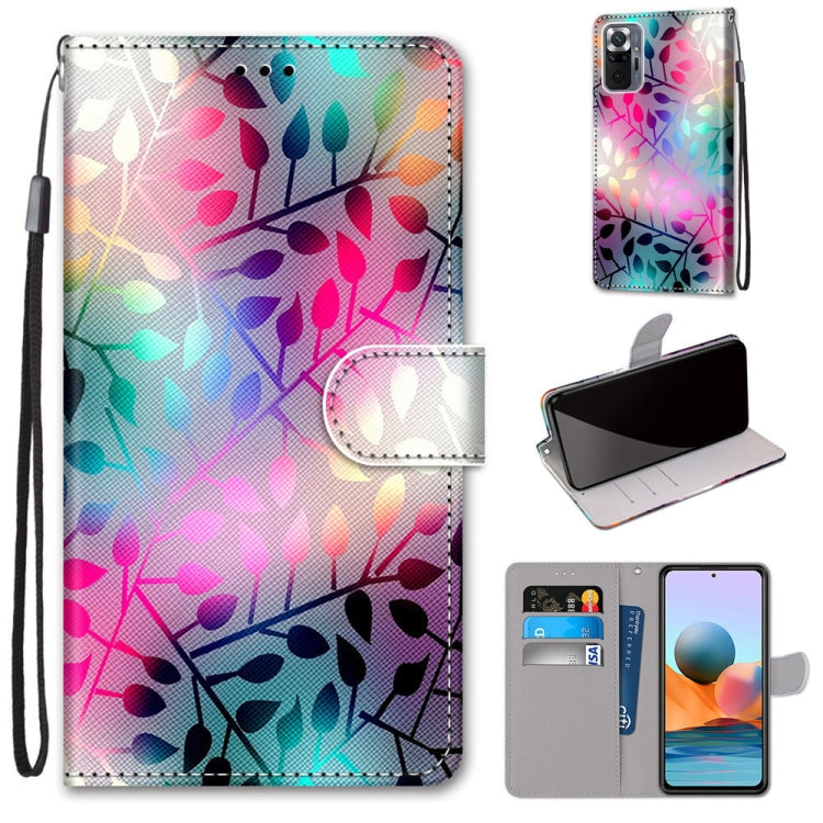 Flip PU leather phone wallet case with colorful bird and floral branch print, card slots
