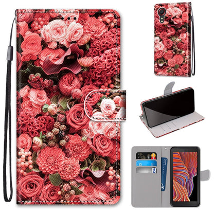 Red rose illustrated PU leather phone wallet case with magnetic flap and card slots