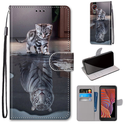 Gray tabby cat portrait PU leather phone wallet case with magnetic flap
