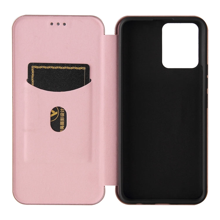 Pink magnetic flip phone case with card slot and inner black cover, open view