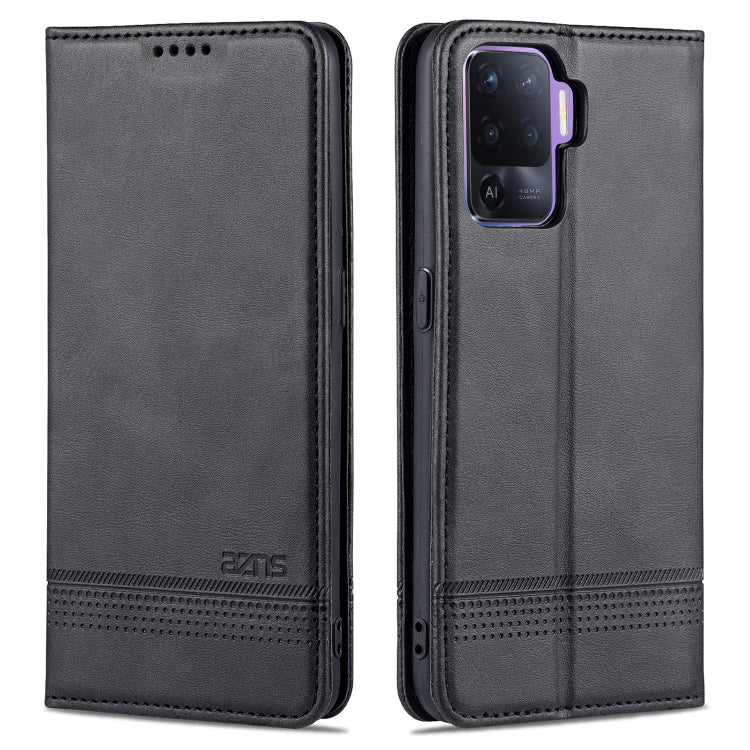 Black flip leather phone case with card holder, stitching, and camera cutout.