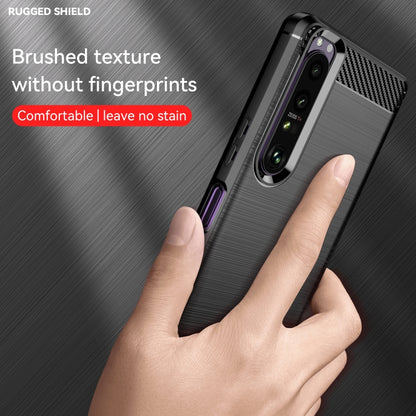 Brushed black TPU phone case with textured grip and finger-friendly matte finish