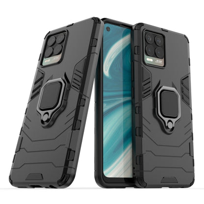 Shockproof protective phone case with magnetic ring holder, dark gray