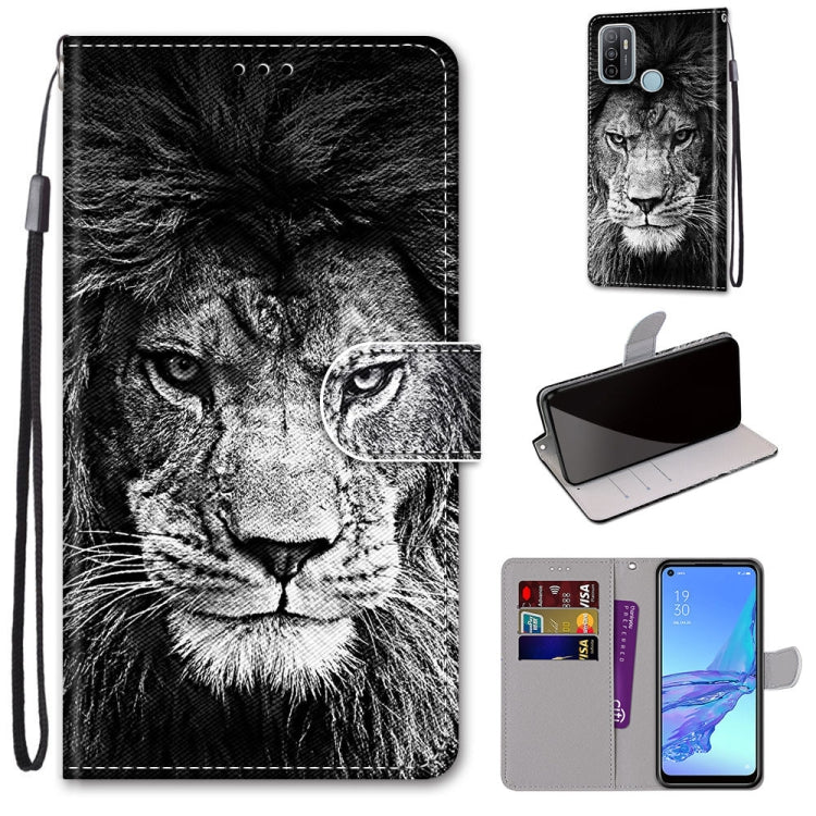 Black tiger face PU leather wallet phone case with holder, wrist strap, card slots
