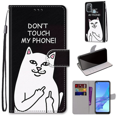 Black cat graphic PU leather phone wallet case with card slots and wrist strap