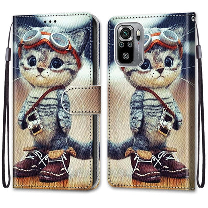 PU leather flip wallet phone case with wrist strap, cute cat illustration and card holder