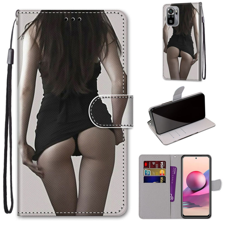 Flip phone wallet case with wrist strap, PU leather fashion silhouette print and card flap