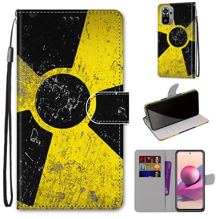 PU leather phone wallet case with card slots and lanyard, yellow and black abstract art flip.