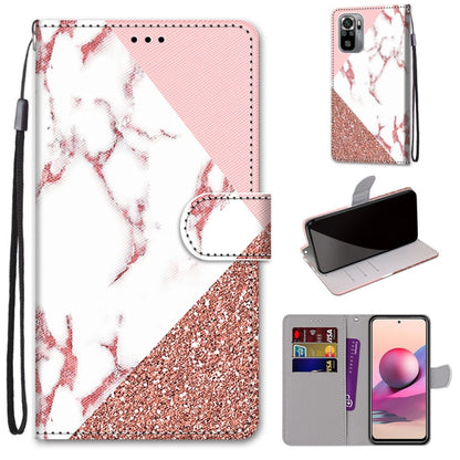 White, pink, and glitter PU leather flip phone wallet case with card slots and lanyard