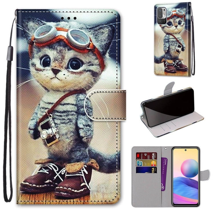 Cute hamster astronaut PU leather flip phone wallet case with card slots and lanyard