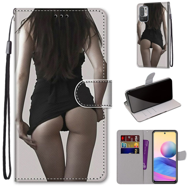 Silhouette portrait PU leather flip phone wallet case with card slots and lanyard