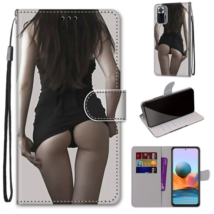 Woman silhouette print flip PU leather phone wallet case with card slots and wrist strap
