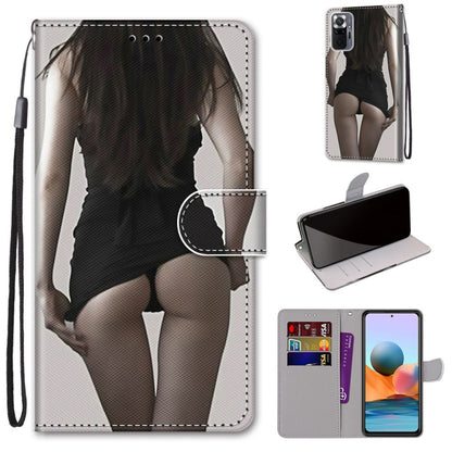 Woman silhouette print flip PU leather phone wallet case with card slots and wrist strap