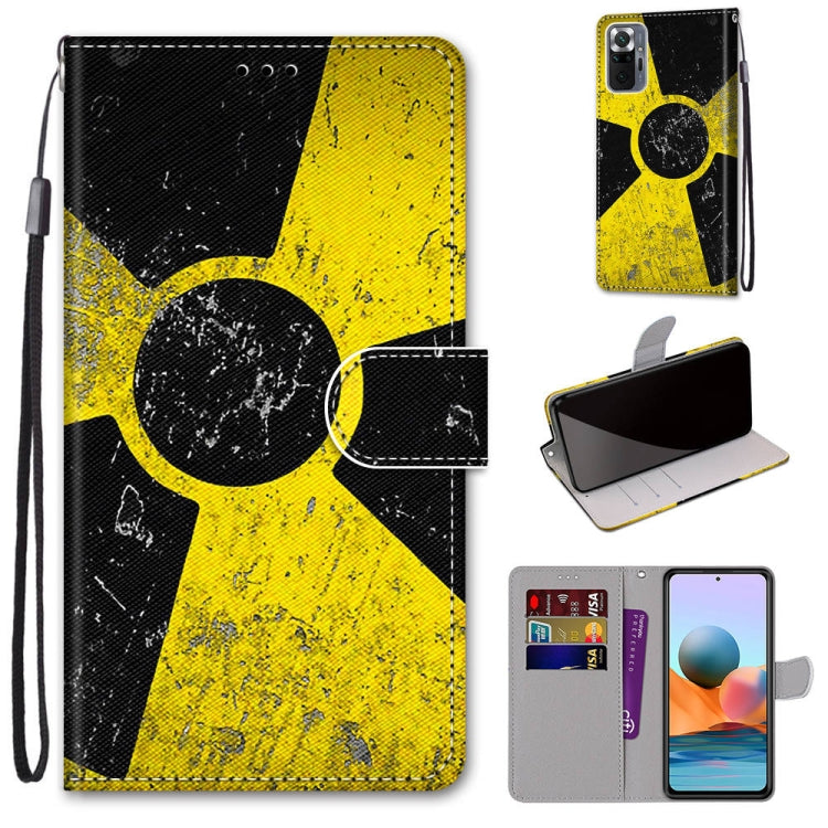 PU leather phone wallet case with lanyard, yellow and black abstract figure flip cover