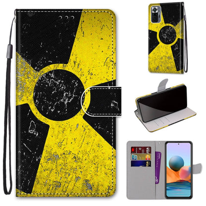 PU leather phone wallet case with lanyard, yellow and black abstract figure flip cover