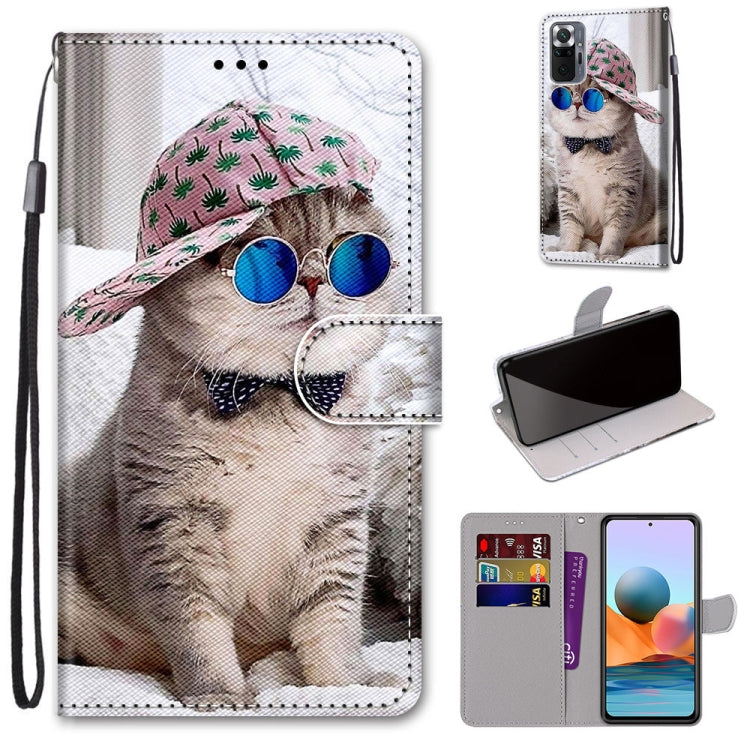 Beige cat portrait phone wallet case with flip cover, card slot, and wrist strap.