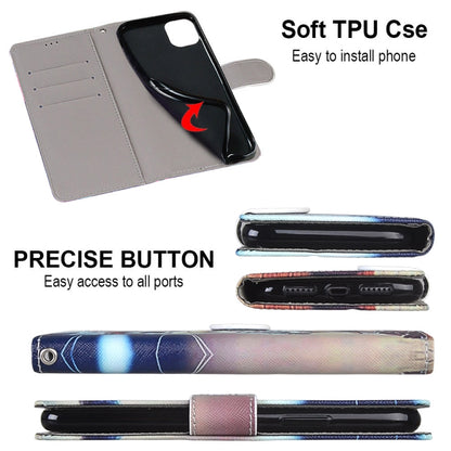 PU leather flip phone wallet case with precise button access and wrist strap strap loop.