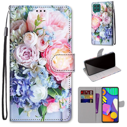 Phone wallet case with lanyard, floral roses print, horizontal flip and card holder pocket