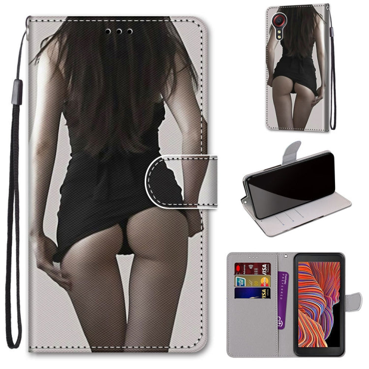 Dark silhouette PU leather wallet phone case with flip cover and wrist lanyard strap