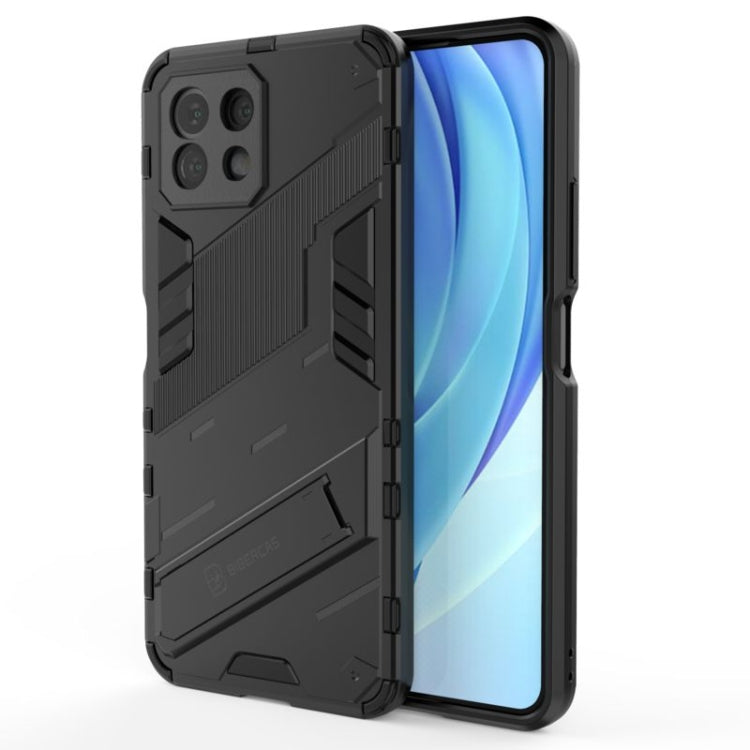 Black Punk Armor 2-in-1 phone case for Xiaomi Mi 11 Lite with shockproof design