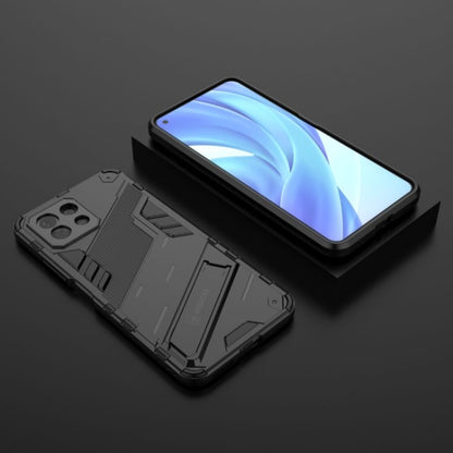 Dark gray Punk Armor 2-in-1 phone case for Xiaomi Mi 11 Lite with front and back views