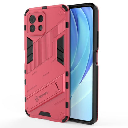 Light red Punk Armor 2-in-1 phone case for Xiaomi Mi 11 Lite with rugged protective build
