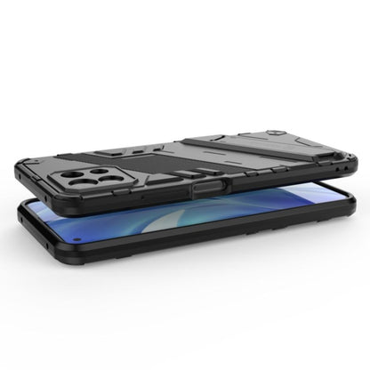 Shockproof phone case with built-in holder, black armored TPU/PC shell for Xiaomi Mi 11 Lite